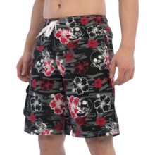 69%OFF メンズ水着 マウイ島の波花E-ボードショーツ（男性用） Maui Waves Floral E-Board Shorts (For Men)画像